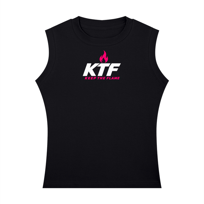 Keep The Flame — Strong On My Terms · Camiseta sin mangas para mujer | Rosa intenso
