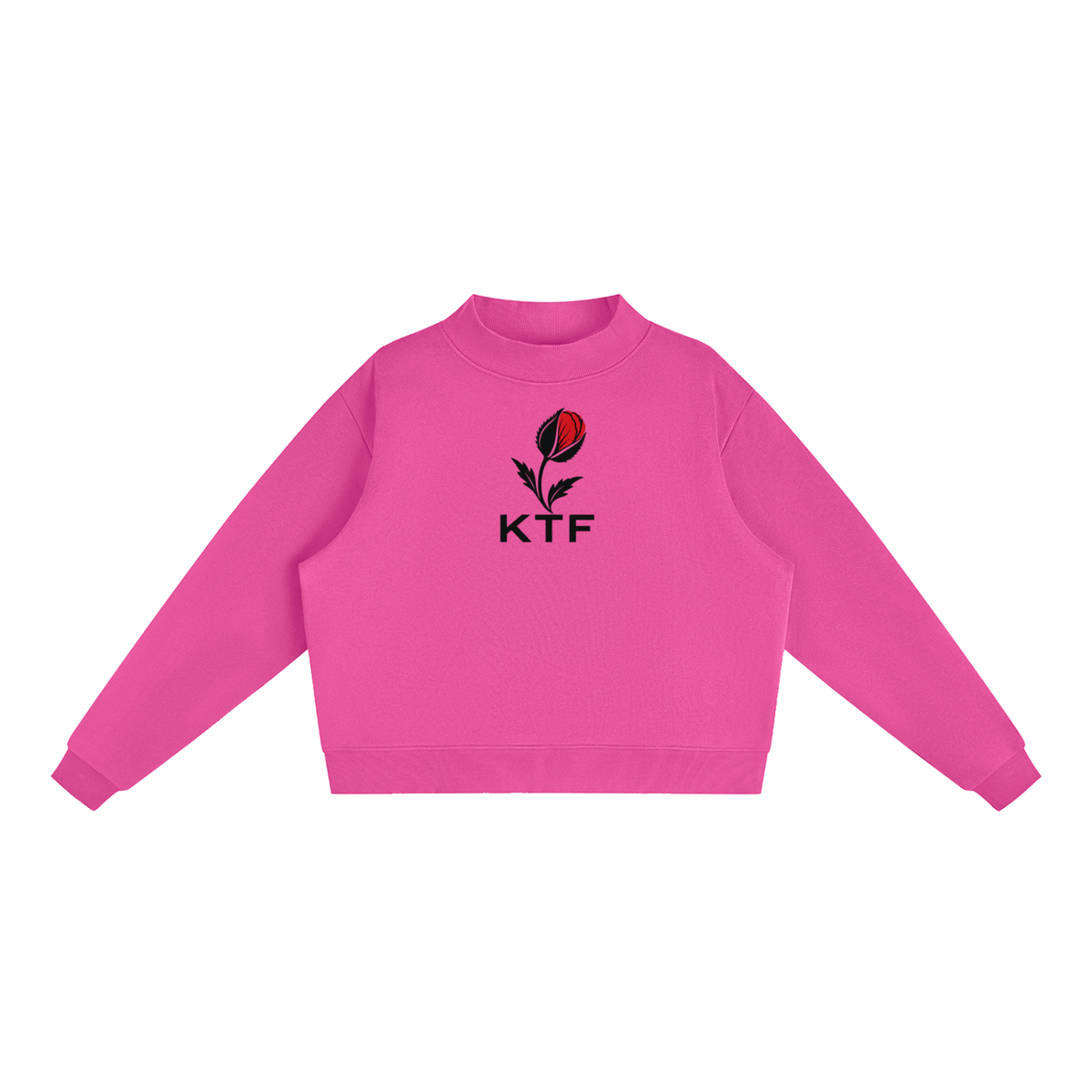 Essential Fleece Mock-Neck Crew Sweatshirt