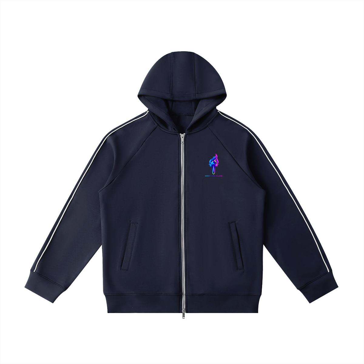 Heavyweight Raglan Sleeve Zip Hoodie