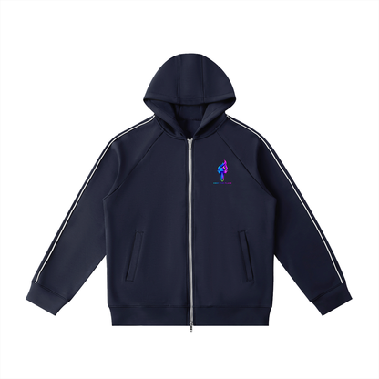 Heavyweight Raglan Sleeve Zip Hoodie