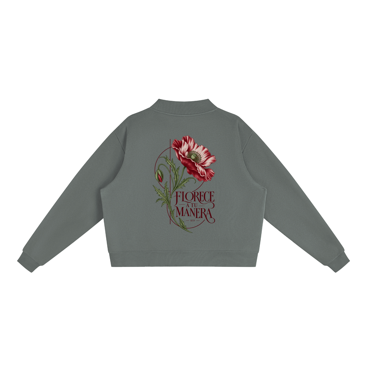 Essential Fleece Mock-Neck Crew Sweatshirt