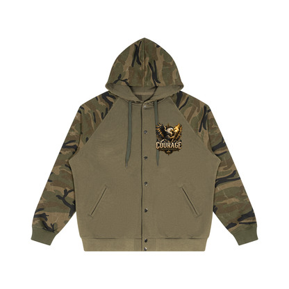 Unisex Camo-Splice Raglan Hoodie