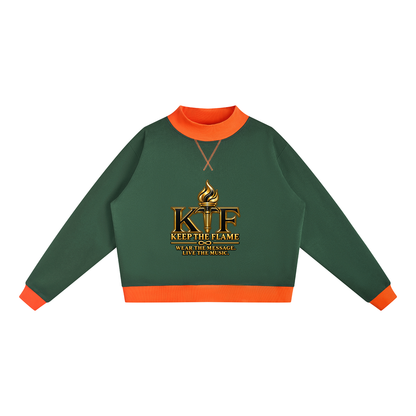 Women’s Mock Neck Crewneck Sweatshirt