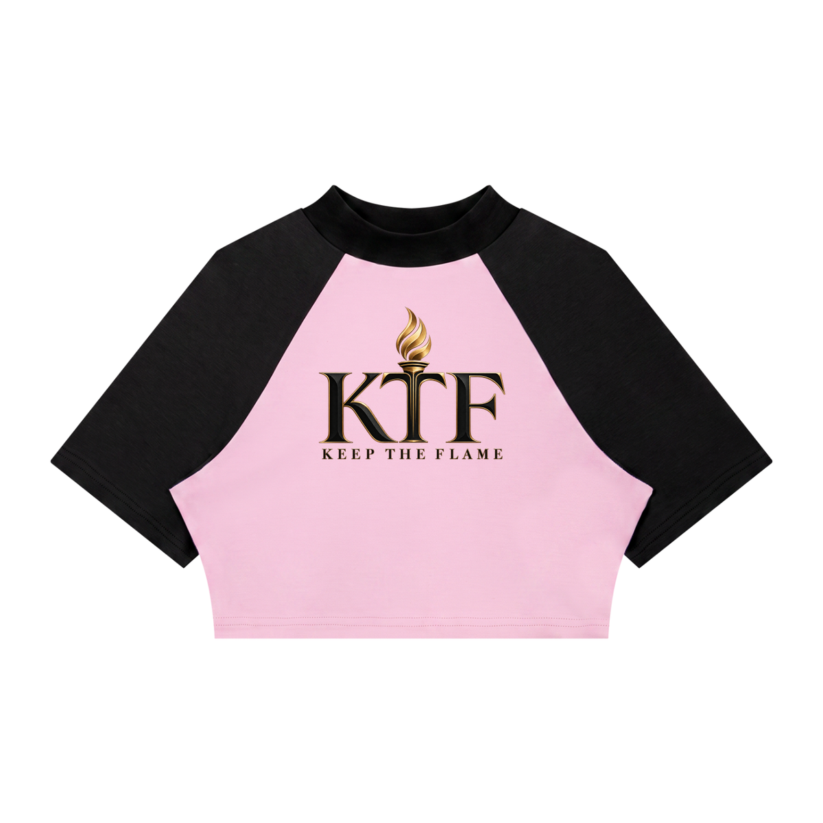 Women’s Color Block Raglan Crop T-Shirt