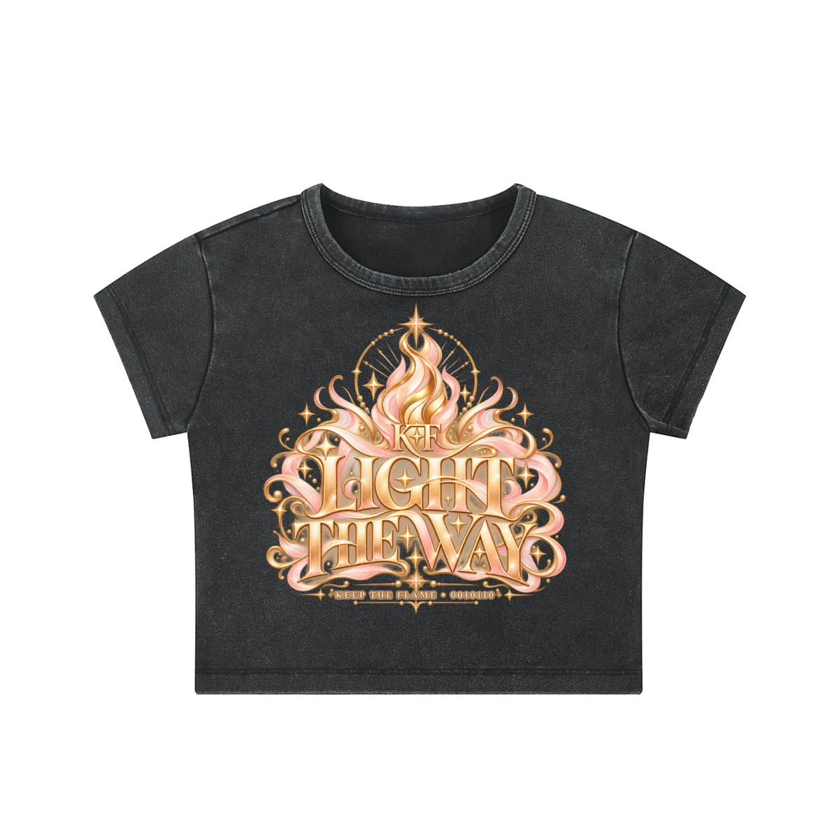 KTF™ Glow Different Snow-Washed Crop Top