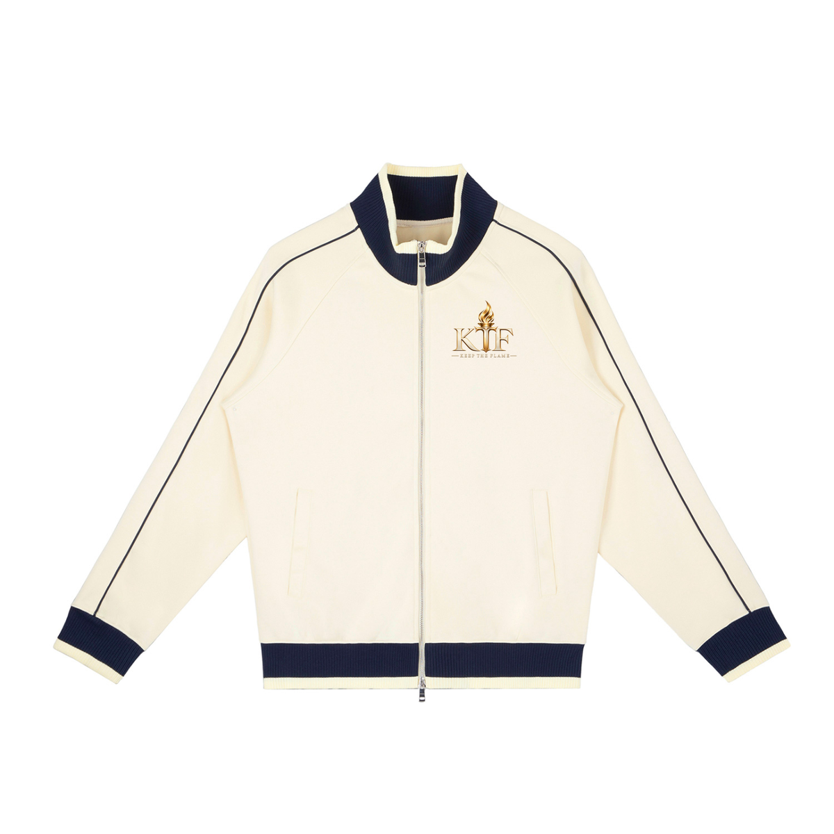 Color Block Raglan Sleeve Zip Track Jacket