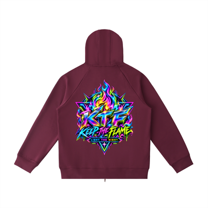 Heavyweight Raglan Sleeve Zip Hoodie