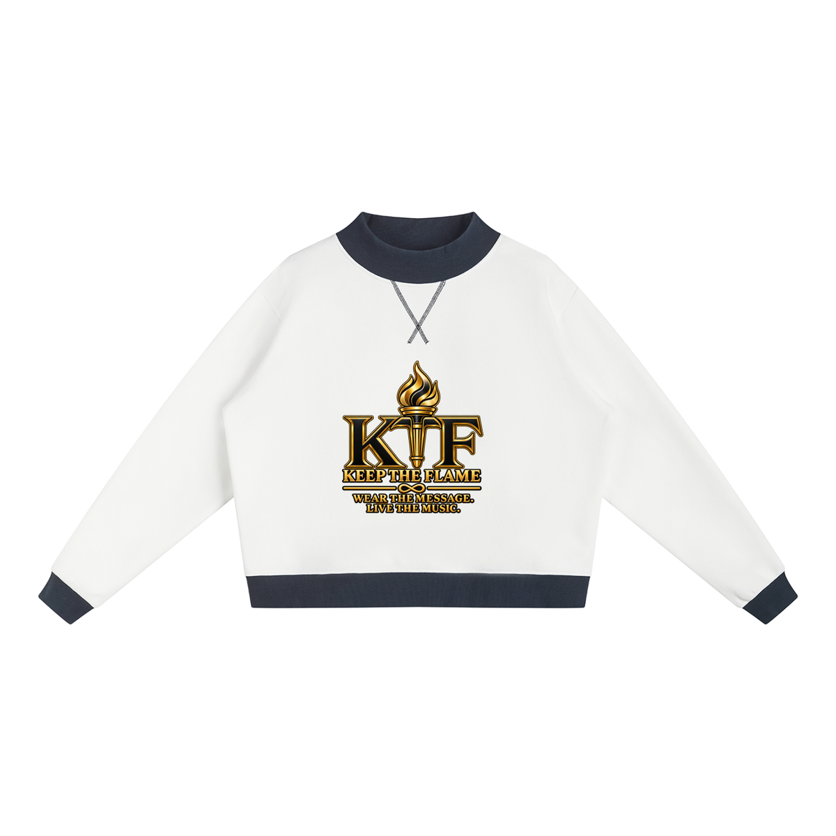 Women’s Mock Neck Crewneck Sweatshirt