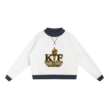 Women’s Mock Neck Crewneck Sweatshirt