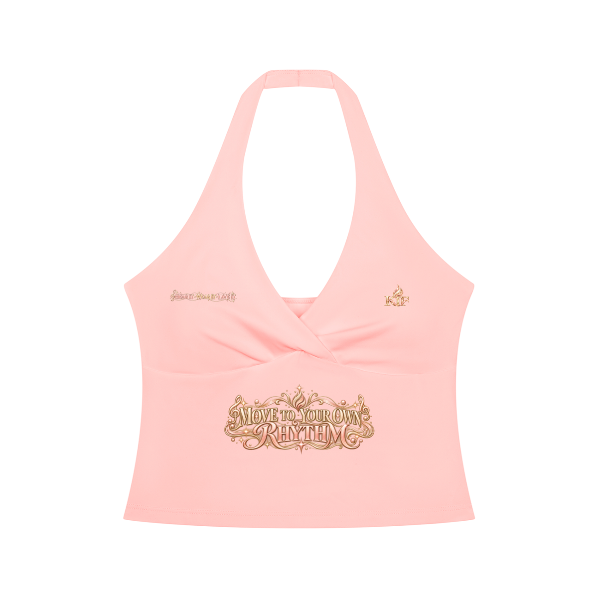 KTF Move To Your Own Rhythm Halter Tank