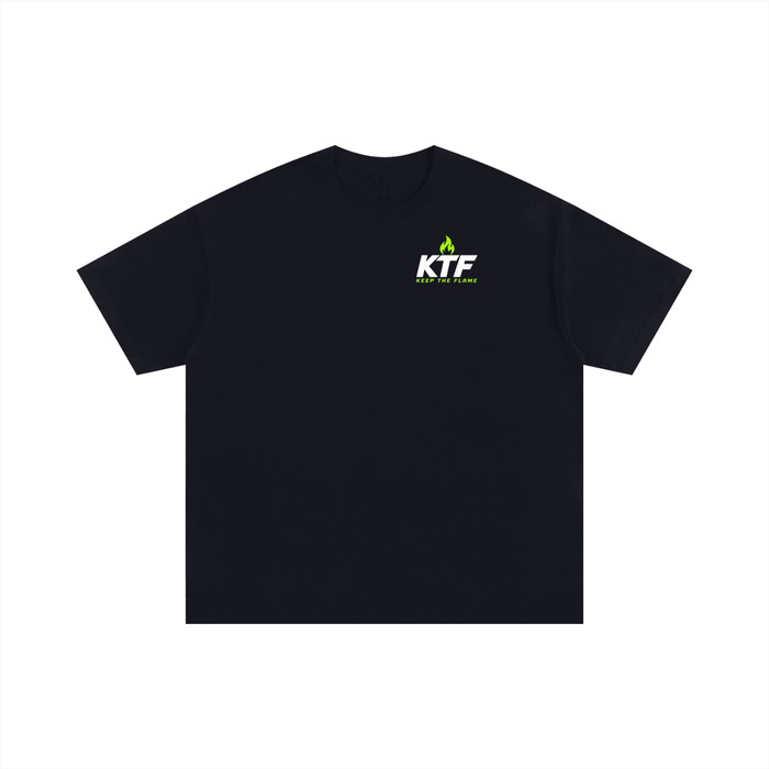 Keep The Flame — Build Yourself · Camiseta holgada | Verde neón