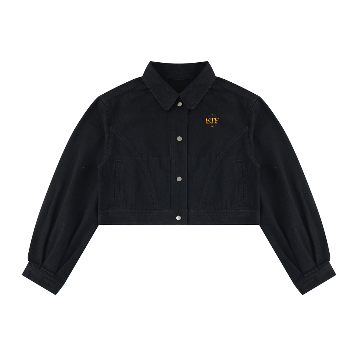 Chaqueta corta de mezclilla para mujer