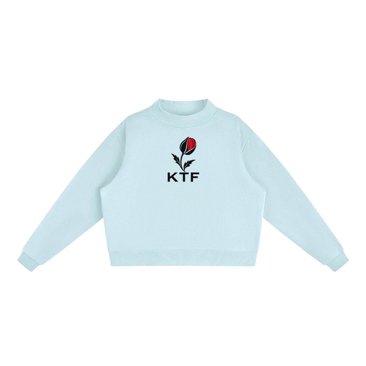 Essential Fleece Mock-Neck Crew Sweatshirt