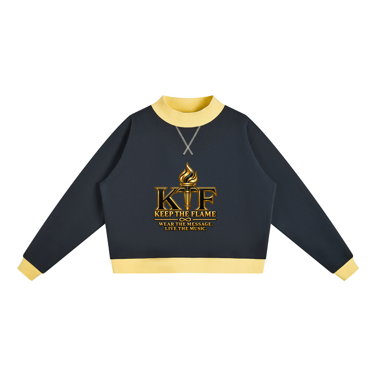 Women’s Mock Neck Crewneck Sweatshirt