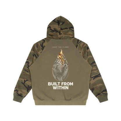 Unisex Camo-Splice Raglan Hoodie