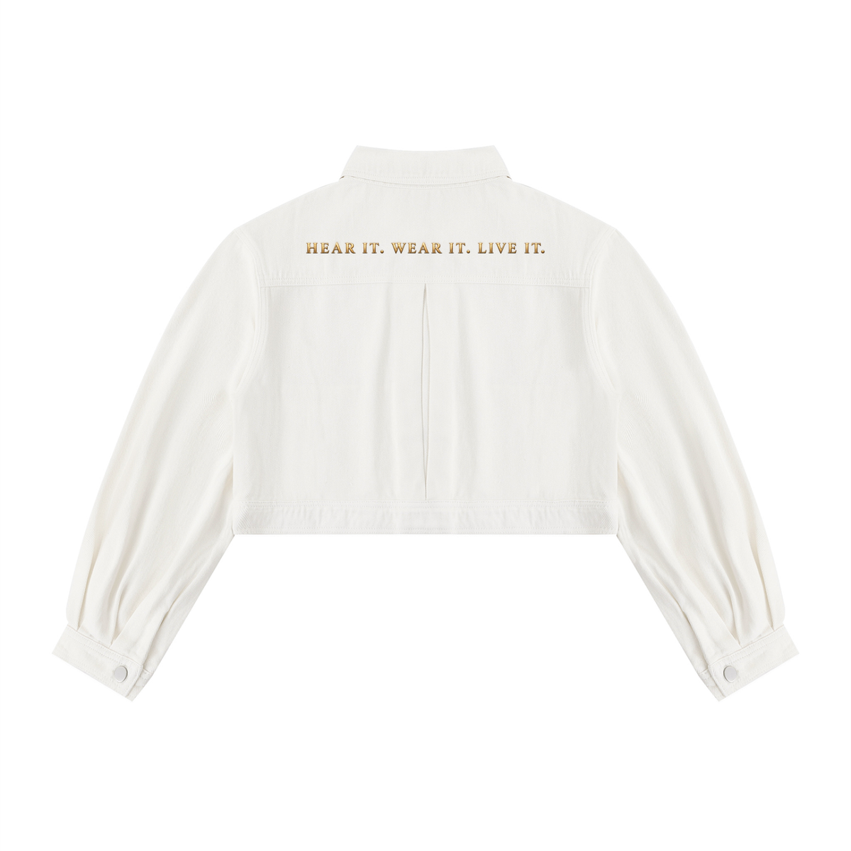Chaqueta corta de mezclilla para mujer