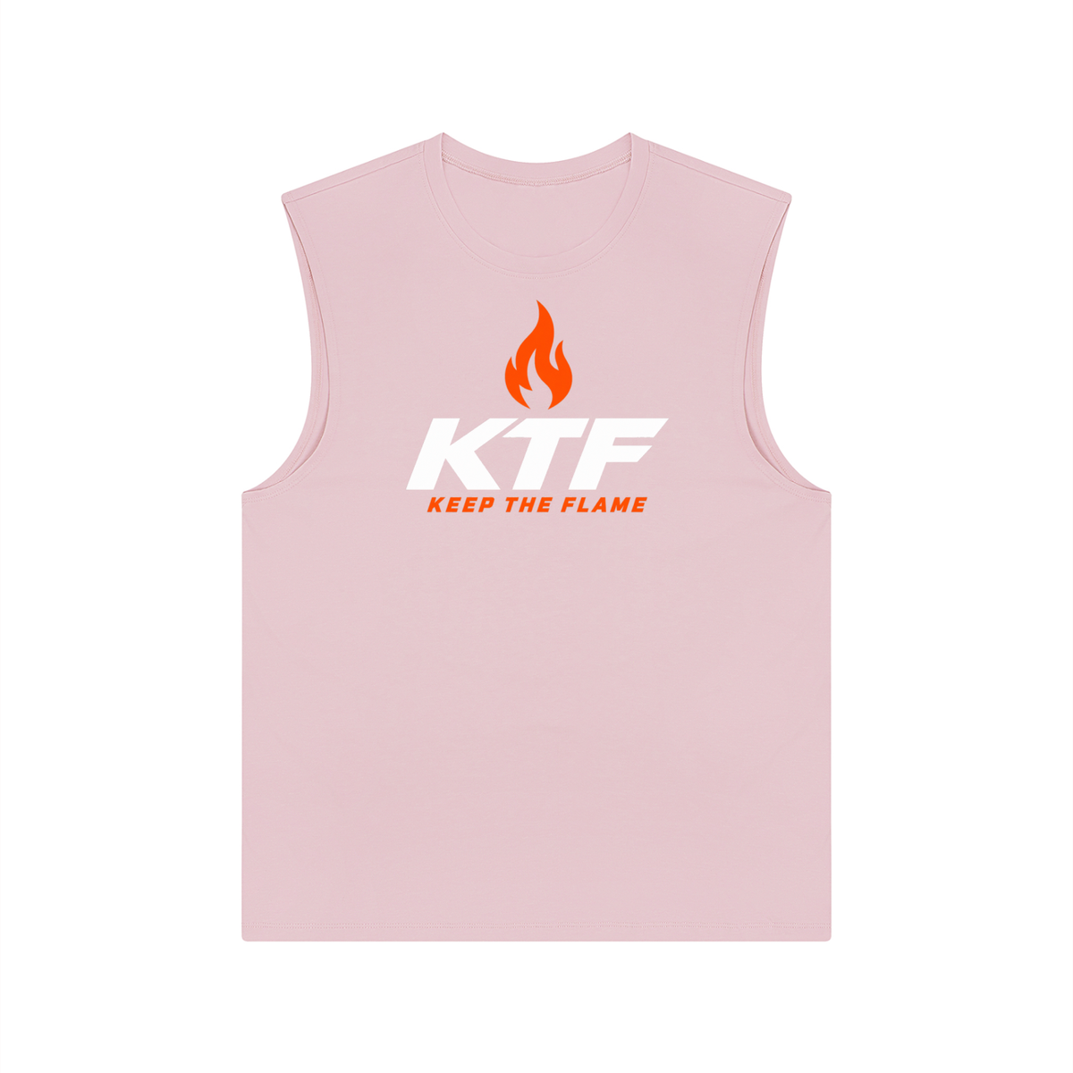 Keep The Flame — Earn Your Progress Tank Top | Orange