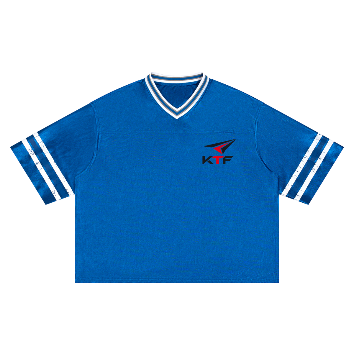 Camiseta unisex de fútbol a rayas y corte cuadrado