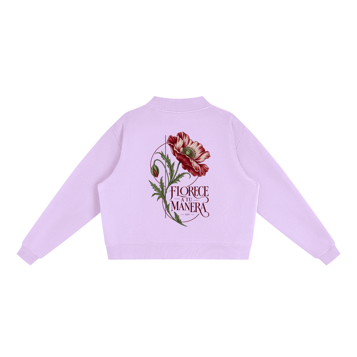 Essential Fleece Mock-Neck Crew Sweatshirt