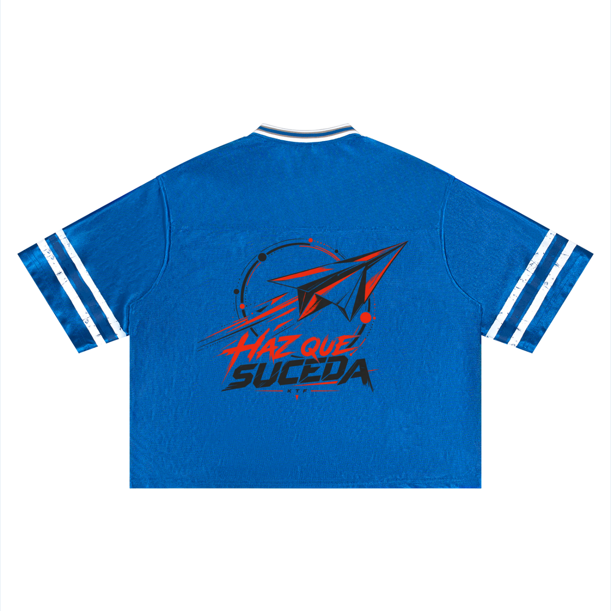 Camiseta unisex de fútbol a rayas y corte cuadrado
