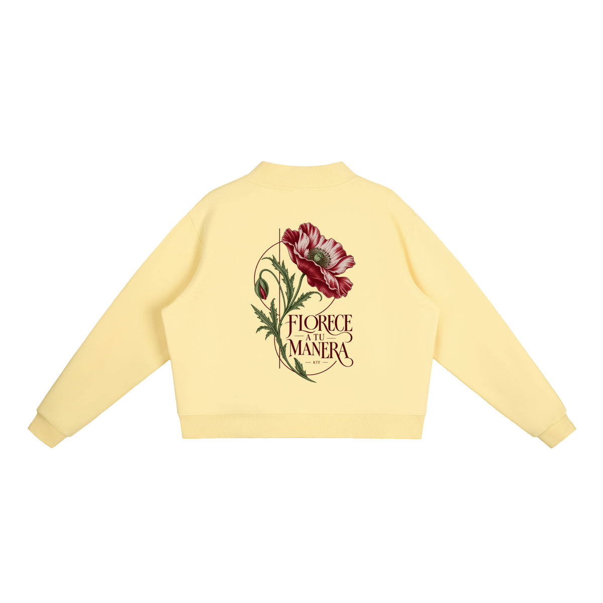 Essential Fleece Mock-Neck Crew Sweatshirt