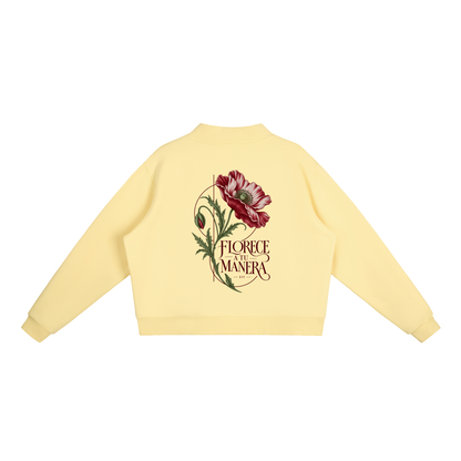 Essential Fleece Mock-Neck Crew Sweatshirt