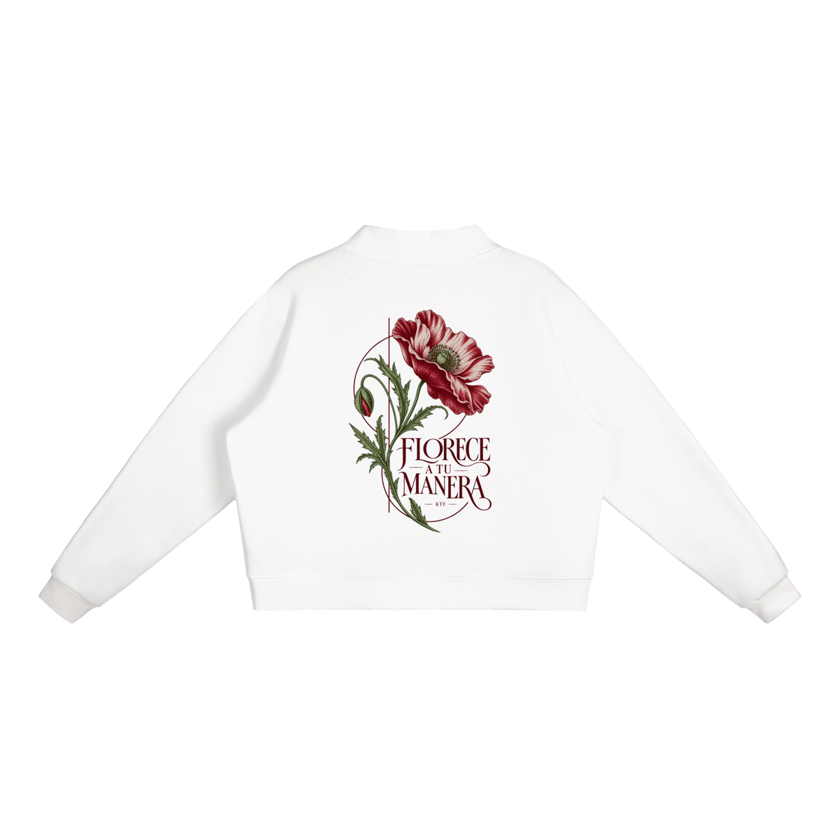Essential Fleece Mock-Neck Crew Sweatshirt