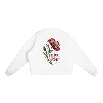 Essential Fleece Mock-Neck Crew Sweatshirt