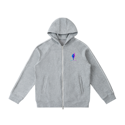Heavyweight Raglan Sleeve Zip Hoodie