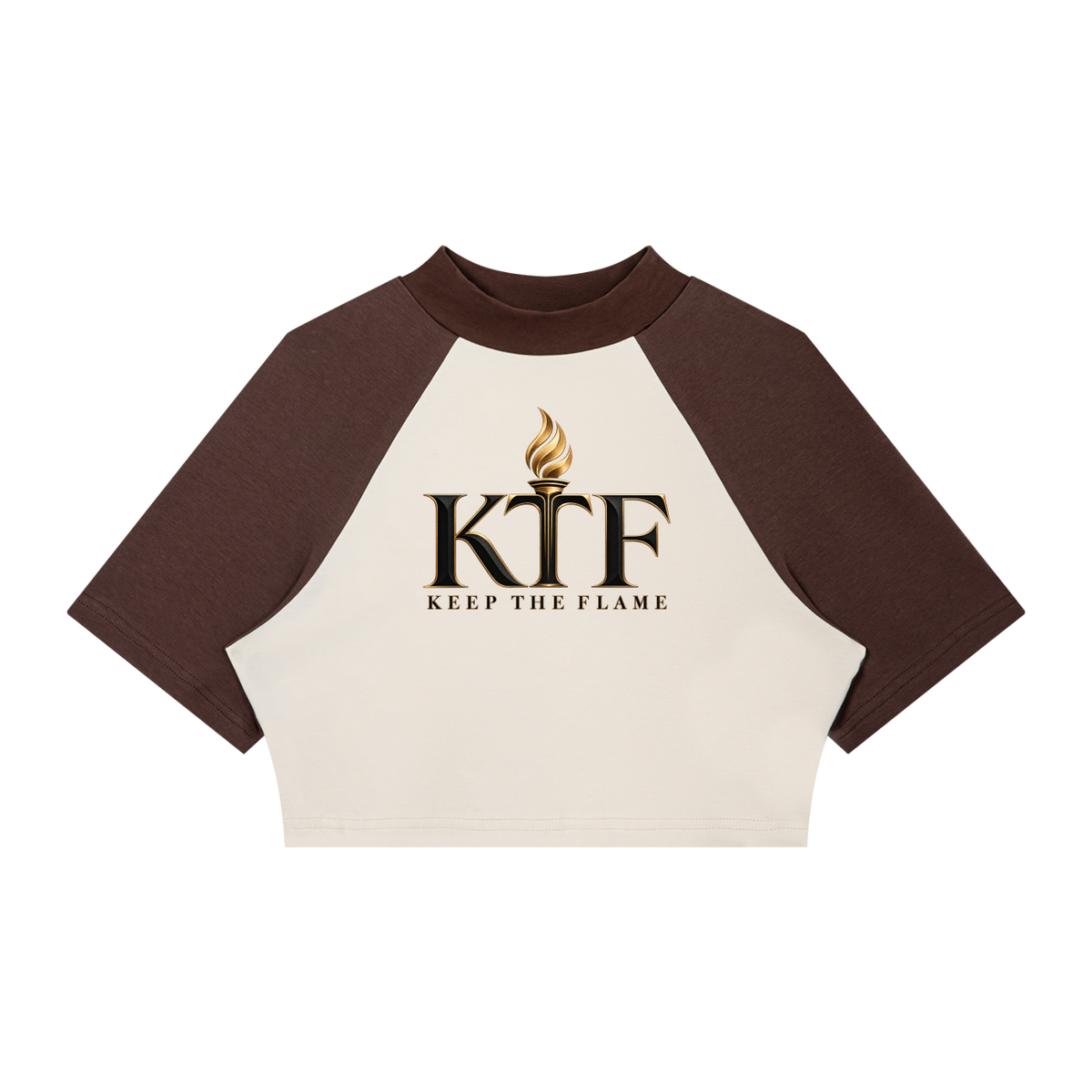 Women’s Color Block Raglan Crop T-Shirt