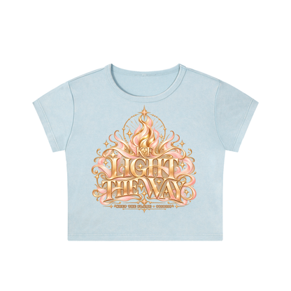 KTF™ Glow Different Snow-Washed Crop Top