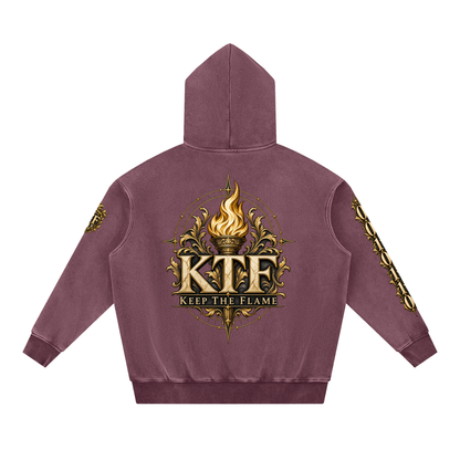 KTF™ IT’S GO TIME — Snow Wash Oversized Fleece Hoodie