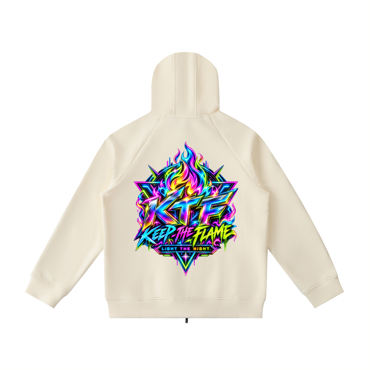 Heavyweight Raglan Sleeve Zip Hoodie