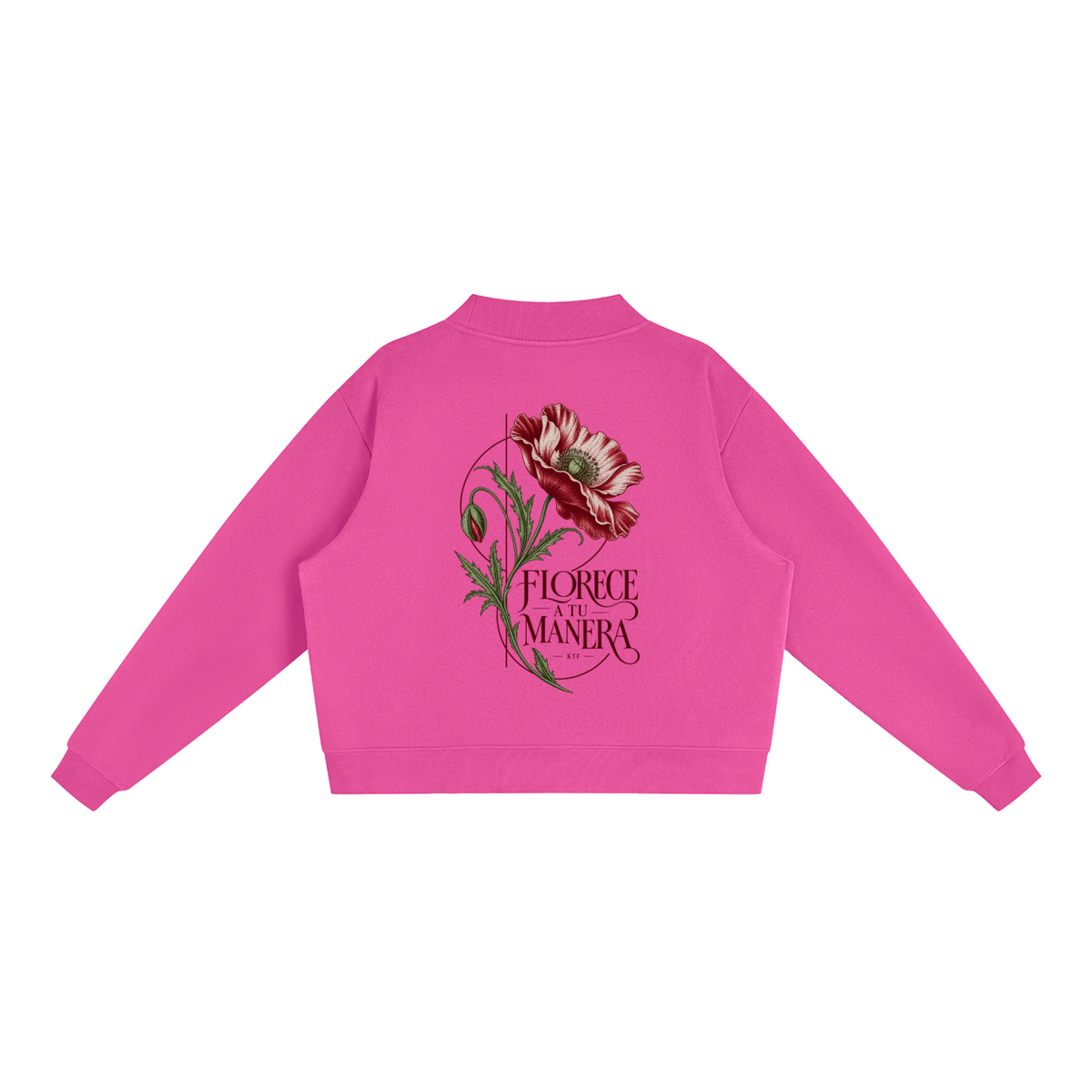 Essential Fleece Mock-Neck Crew Sweatshirt