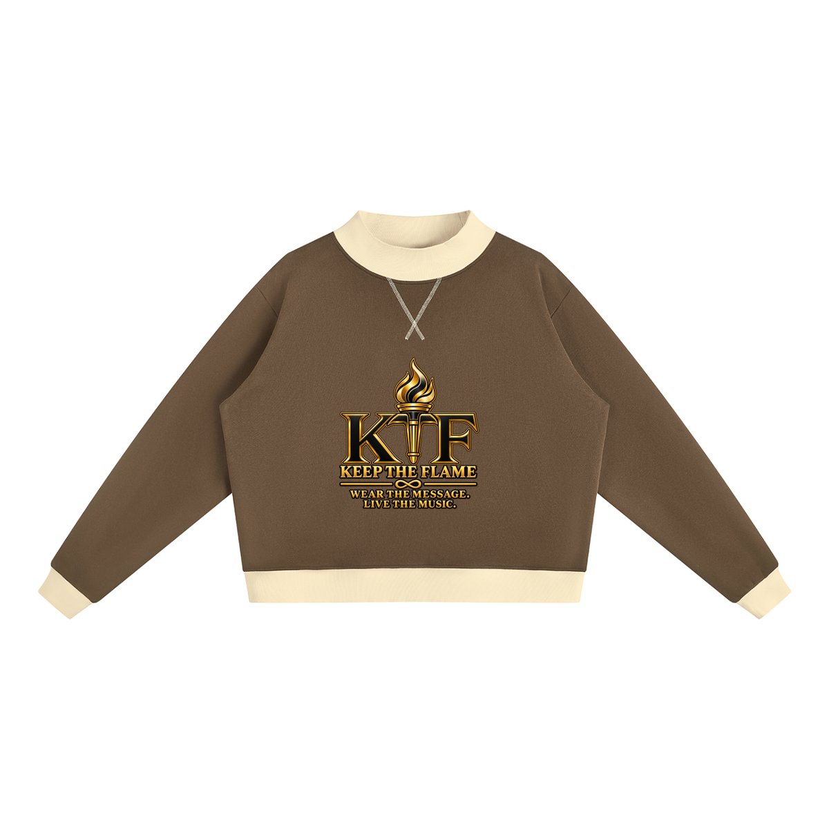 Women’s Mock Neck Crewneck Sweatshirt
