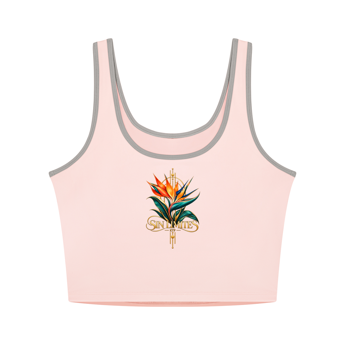 Top de yoga sin mangas con bloques de color para mujer
