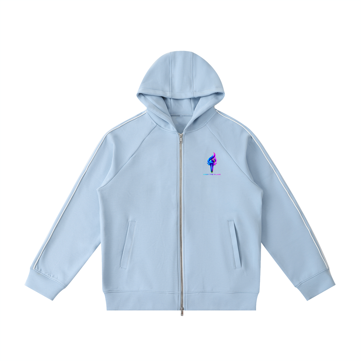 Heavyweight Raglan Sleeve Zip Hoodie