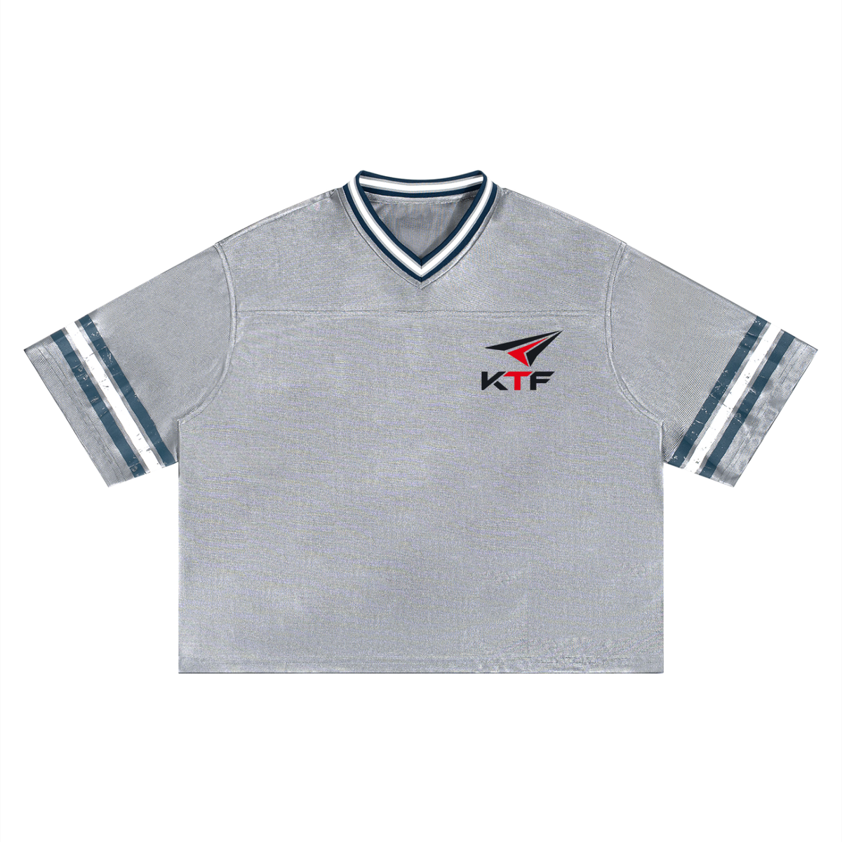Camiseta unisex de fútbol a rayas y corte cuadrado