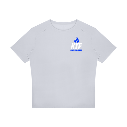 Keep The Flame — Show Up. Level Up. Graphic Tee | Electric Blue