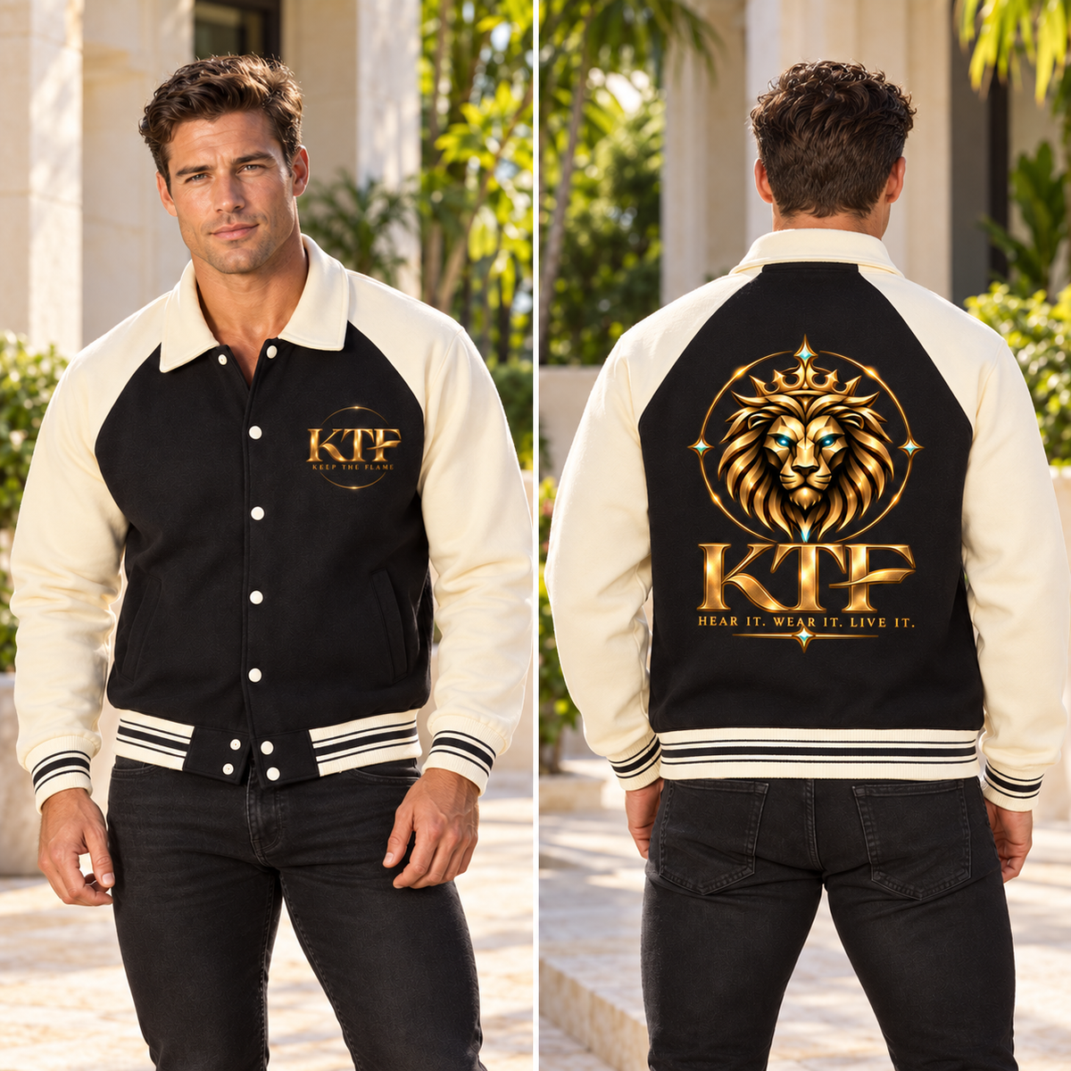 Keep The Flame varsity — modeled views