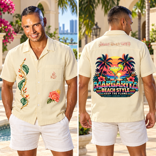 KTF Boxy Cotton Pocket Shirt — styled front and back views