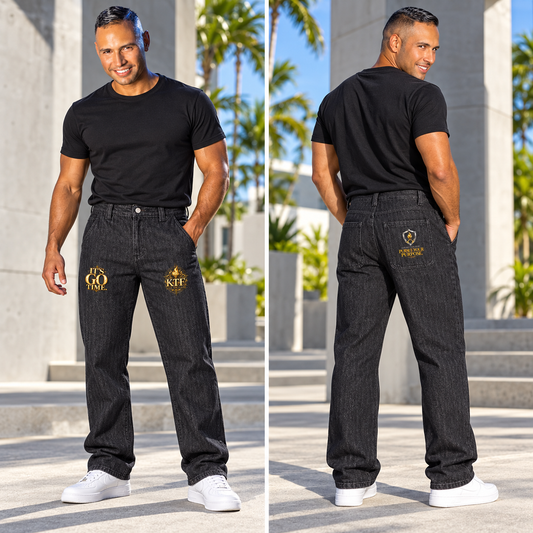 KTF Signature Denim — It’s Go Time — styled front and back views